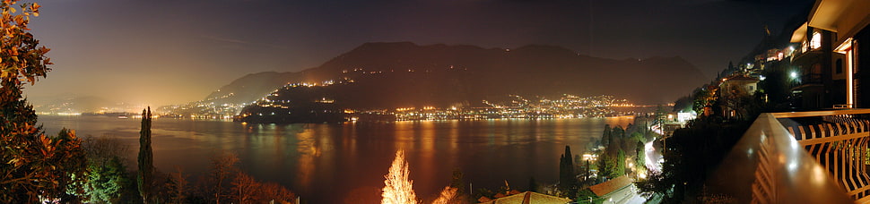 panorama photography of a city, lago di como HD wallpaper