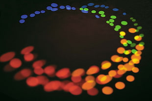 Ircle,  Black background,  Light,  Abstraction