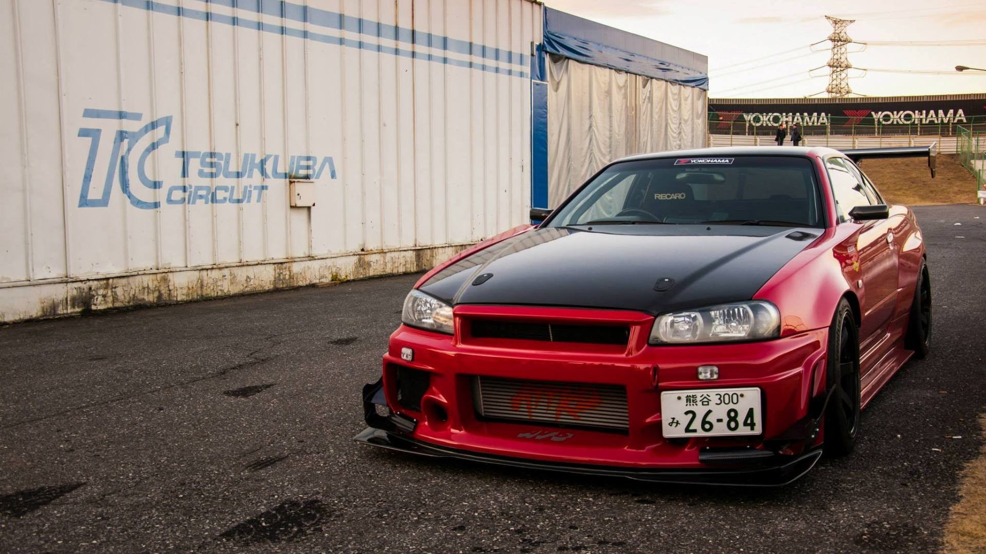 red sports coupe, Nissan Skyline GT-R R34, Nissan Skyline, Nissan, JDM