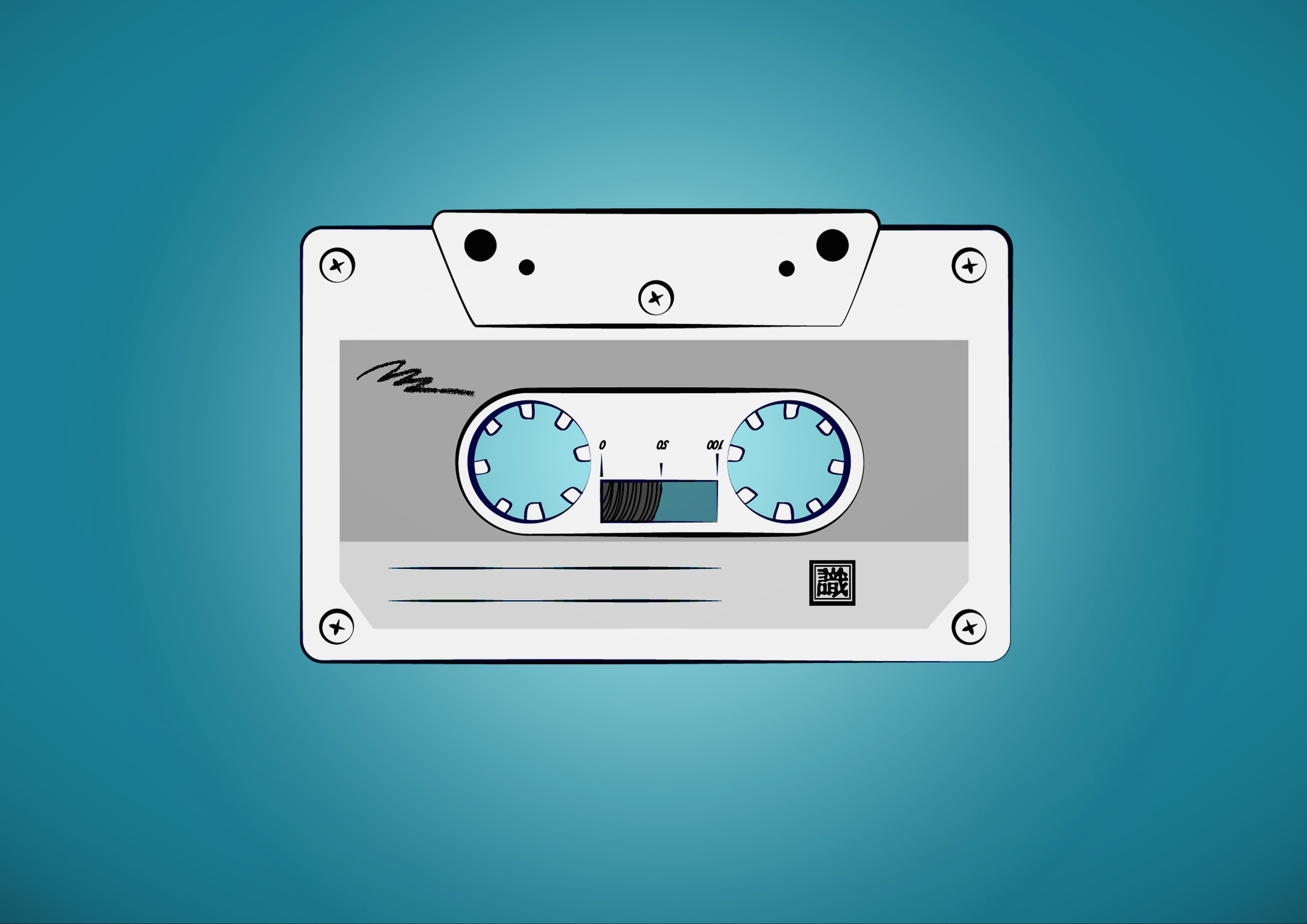 cassette tape cartridge clip-art, artwork, vintage, minimalism, cassette