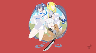 anime character illustration, anime, minimalism, Dungeon ni Deai wo Motomeru no wa Machigatteiru Darou ka, Hestia HD wallpaper