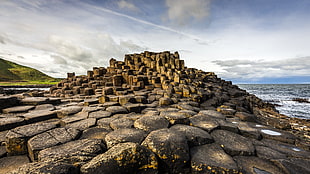 time lapse photography of piled rocks HD wallpaper
