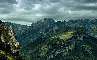 landscape photo of green mountains