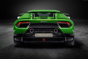 green Lamborghini sports car