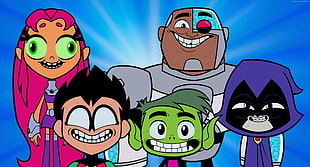 five assorted characters, Teen Titans Go! To the Movies, 4k