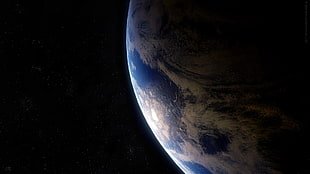 earth, space, Earth, dark, space art HD wallpaper