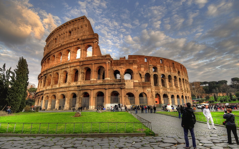 architectural photography of Colosseum, Rome Italy HD wallpaper