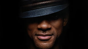 man with blue hat HD wallpaper