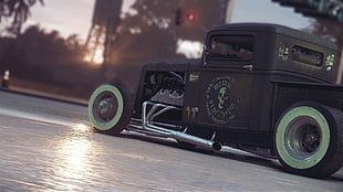 gray vintage car, Need for Speed, Ford, Hot Rod, Rat Rod