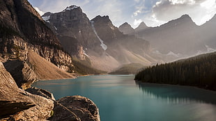 Banff National Park, California, nature, mountains, lake, landscape