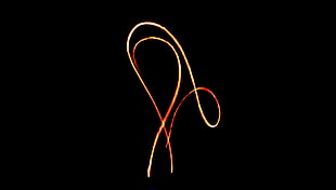 orange light illustration, Lines, Plexus, Black background