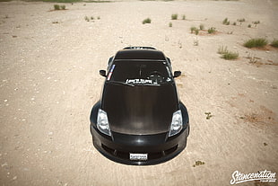 grey and black Nissan 350Z coupe, Nissan, Nissan 350Z, Stance, Stanceworks HD wallpaper