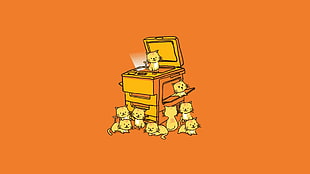 kitten beside and on top of the over sticker HD wallpaper