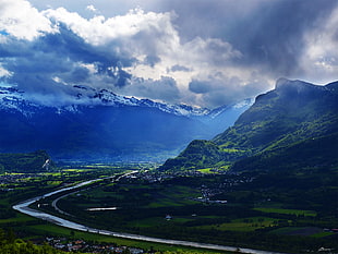 aerial photography of green mountains under calm sky during daytime, liechtenstein HD wallpaper