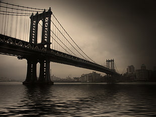 Manhattan Bridge, New York, bridge, Manhattan Bridge HD wallpaper