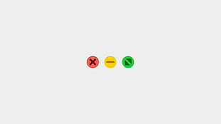 red, yellow, and green button, Apple Inc., OSX 10.10, minimalism