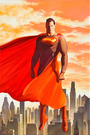 Superman painting, Superman, Alex Ross, DC Comics HD wallpaper