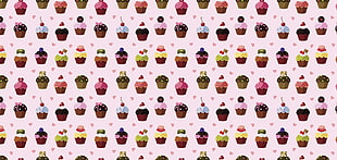 cupcakes digital wallpaper