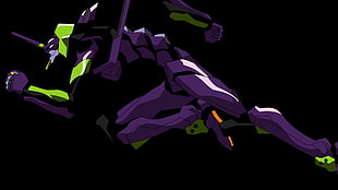 Evangelion Unit 1 illustration, Neon Genesis Evangelion, EVA Unit 01, anime, simple background HD wallpaper
