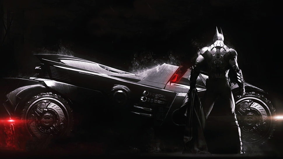 Batman and Bat mobile, Batman HD wallpaper