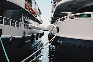 white cruise ship, Ships, Yachts, Sea