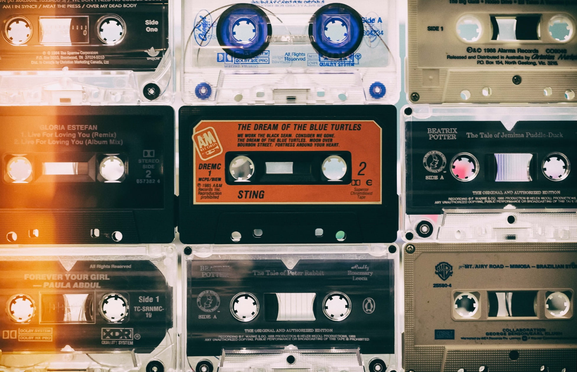 Assorted-tittle cassette tape lot, music, vintage, audio ...

