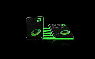 black and green AMD Opteron 64