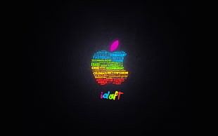 multicolored Apple logo