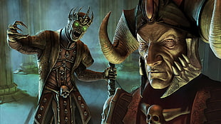 two villain fictional character digital wallpaper