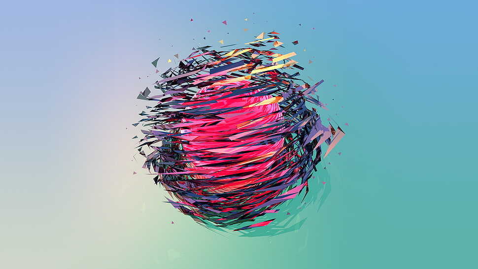 multicolored spinning sphere wallpaper HD wallpaper