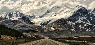photography of mountain and road