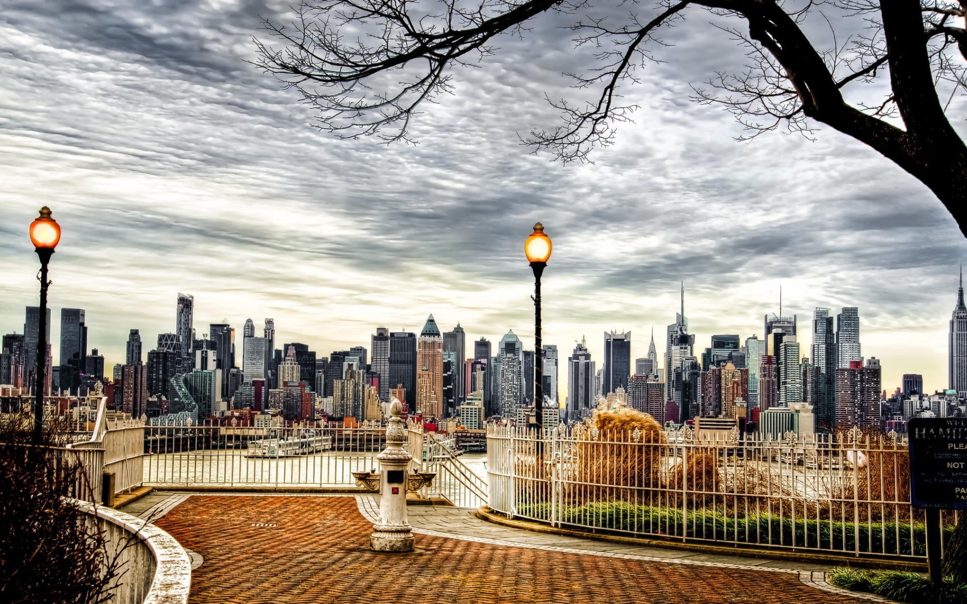 grey concrete buildings wallpaper, cityscape, New York City, Manhattan, building