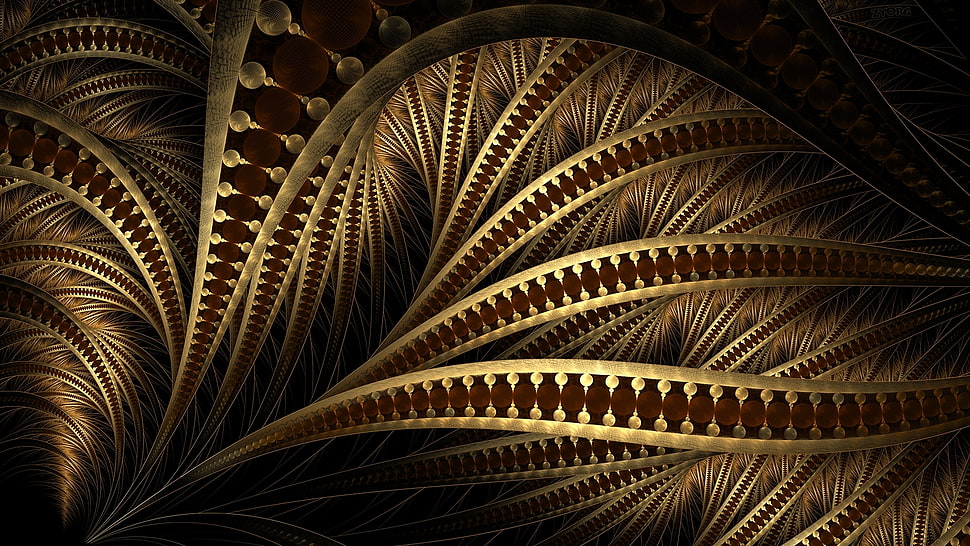 brown and beige illusion photography HD wallpaper