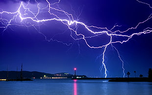 lightning strike, lightning, photography, long exposure, night