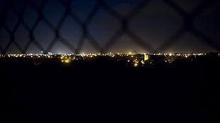 fence wire, cityscape, fence HD wallpaper