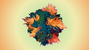 multicolored ornament, Cinema 4D, abstract, digital art, render HD wallpaper
