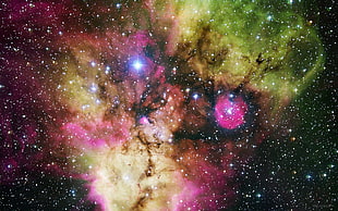 starry sky, space, space art, digital art HD wallpaper