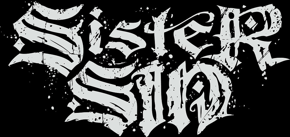 Sister sin text, Sister Sin, typography, monochrome, artwork HD wallpaper