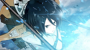 Mikasa from Attack On Titan illustration HD wallpaper