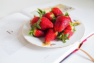 photography of red strawberry
