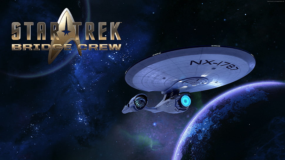Star Trek Bridge Crew NX-1787 digital poster HD wallpaper