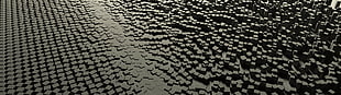 black and white floral area rug, multiple display, digital art, geometry, render