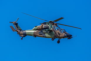brown and green military helicopter photo during day time HD wallpaper