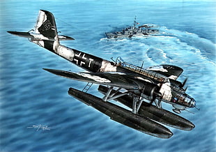 black and white propeller wallpaper, World War II, airplane, aircraft, military HD wallpaper