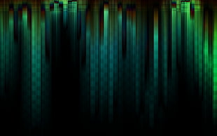 green and black line digital wallpaper