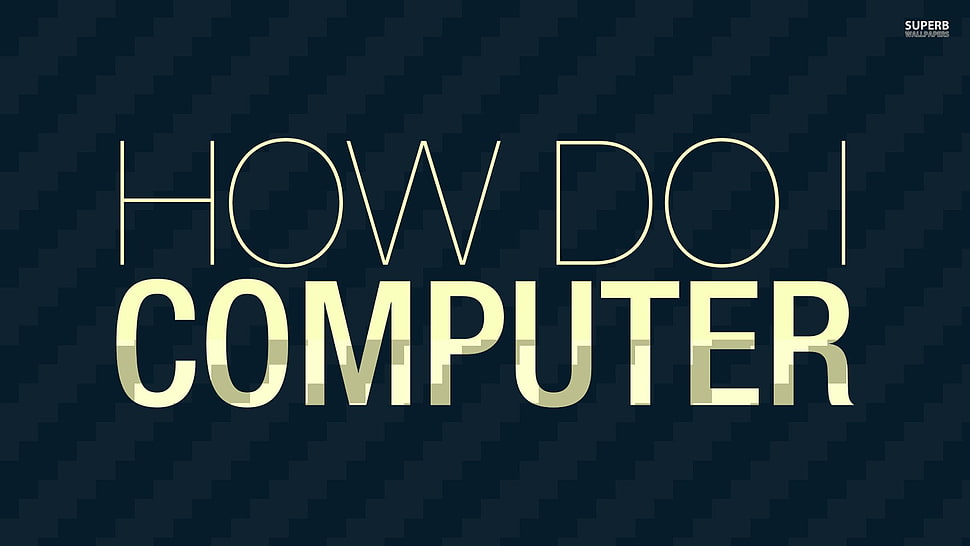 blue background with how do i computer text overlay HD wallpaper