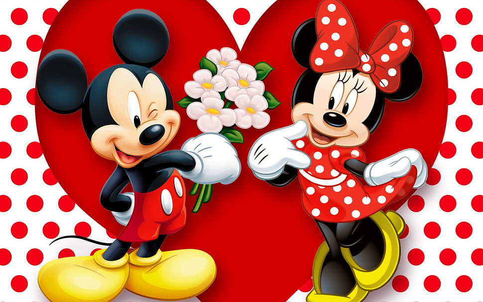 Mickey and Minnie Mouse posters HD wallpaper