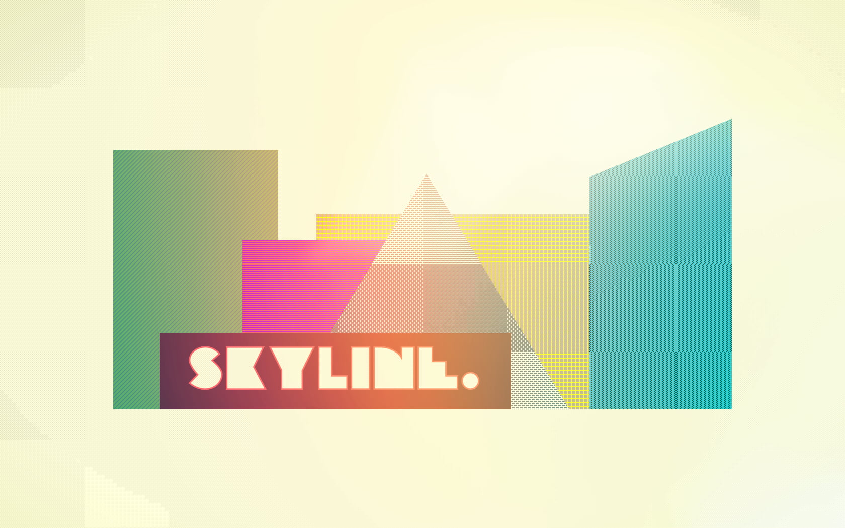 Skyline logo, modern, vintage, digital art, artwork