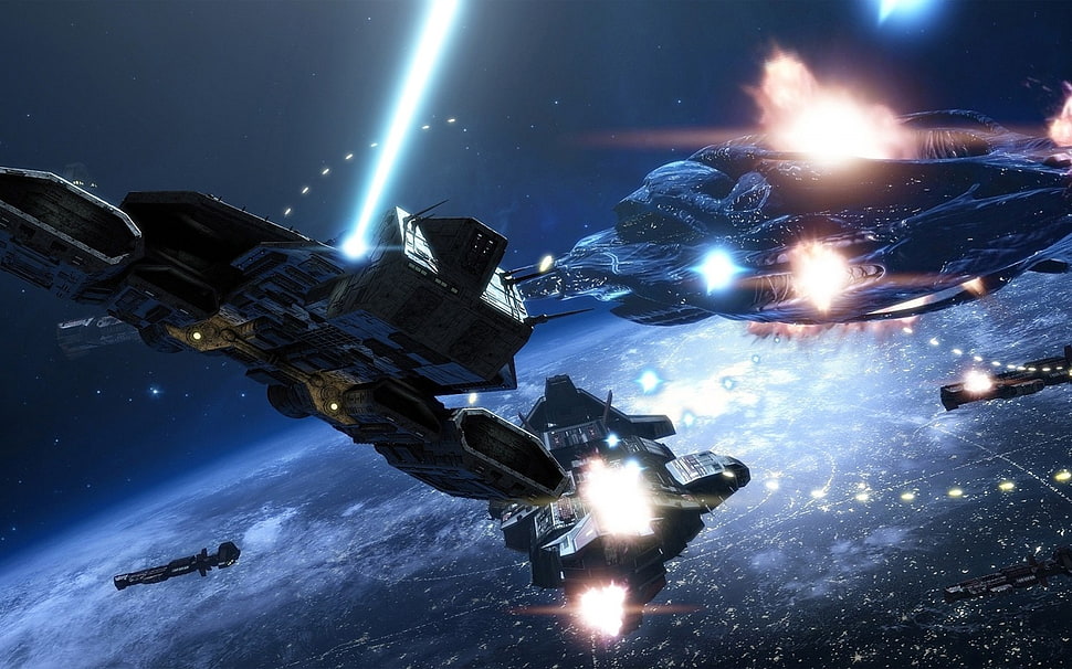 space crafts illustration, Stargate, Daedalus, space, Atlantis HD wallpaper