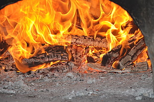 flame and wood, fire